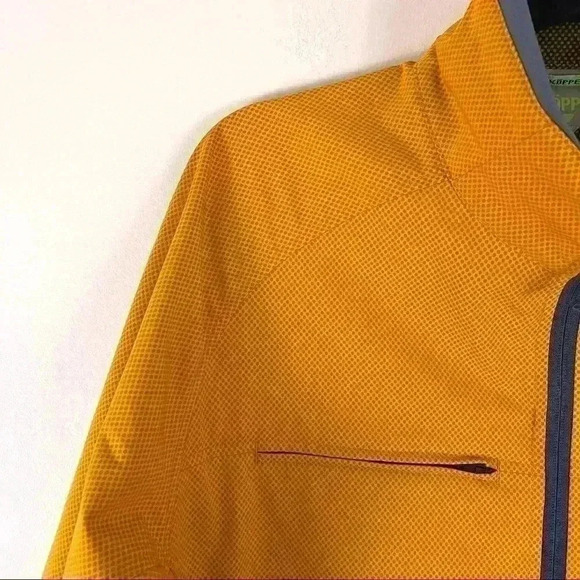 Koppen Orange Textured Full Zip Lightweight Cool Weather Jacket - Picture 3 of 11